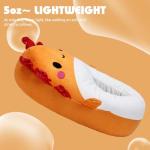 IceUnicorn Toddler Slippers Kids Cute Novelty Animal House Shoes Girls Boys Christmas Plush Warm Bedroom Indoor Slipper Washable (Orange Axolotl, 24/25)