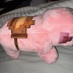 JINX Minecraft 10" Pink Plush Pig Rueben Spin Master Mojang 