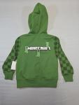New Minecraft Creeper Boys Green Black Fleece Full Zip Hoodie XS 4/5 Graphic