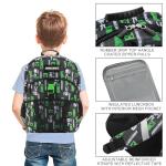 Bioworld Minecraft Creepers 2-Piece 16" Premium Backpack & Lunch Kit Set For School And Travel