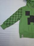 New Minecraft Creeper Boys Green Black Fleece Full Zip Hoodie XS 4/5 Graphic