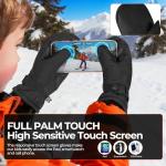 rivmount Kids Toddler 3M Winter Cold Weather Gloves Mittens Warm Thermal Waterproof Windproof Ski for baby boys girls(Black S)