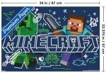 Trends International Minecraft: Doodle - Steve & Creeper Variant Wall Poster, 34L x 22.4W, Premium Poster & Mount Bundle