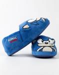Sonic The Hedgehog Kids Slippers | Blue Plush Pyjamas Shoes with Embroidered Face & 3D Ears | Boys Girls Toy House Mules