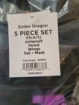 Disguise Minecraft Ender Dragon Boy's Sz XS 4-5 Costume 5 Piece Set NWT