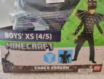 Disguise Minecraft Ender Dragon Boy's Sz XS 4-5 Costume 5 Piece Set NWT
