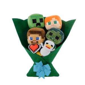 Minecraft Plush Valentines Bouquet