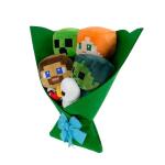 Minecraft Plush Valentines Bouquet