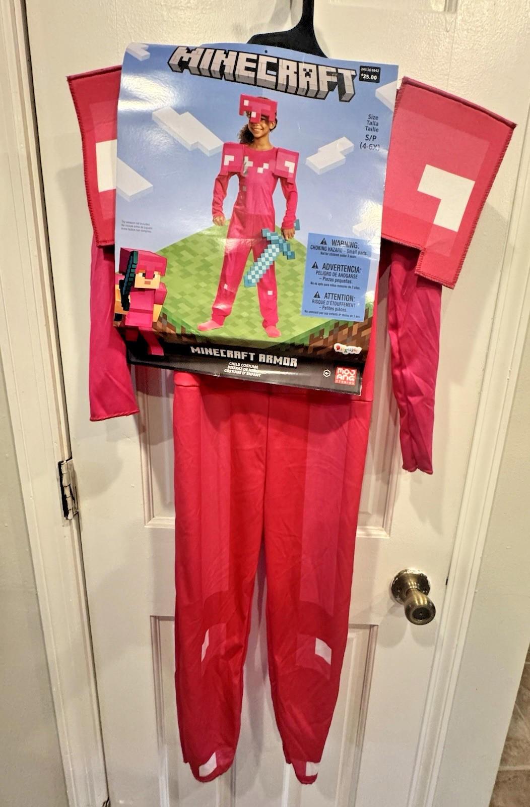 Minecraft Armor  Girls Child Costume Size Small 4-6X  ** NO MASK-JUMPSUIT ONLY**