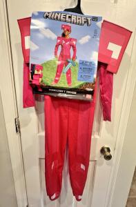 Minecraft Armor  Girls Child Costume Size Small 4-6X  ** NO MASK-JUMPSUIT ONLY**