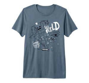 Minecraft Born to Be Wild TNT Explosion Sketch Art Premium Tri-Blend T-Shirt