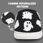 IceUnicorn Kids Slippers Boys Girls Warm Winter House Slippers Big Little Kids Non-Slip Soft Plush Memory Foam Home Shoes for Indoor Outdoor(Ghost,32/33)