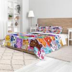 Allenjoy Twin Size Pixel Princess Comforter Set Gamer Bed Bedding Sets Bedroom Decor with 1 Pillowcase SC00287-005