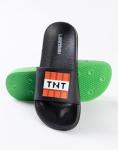 Minecraft Creeper & TNT Sliders in Green and Black | Boys' Casual Footwear | 2 Pack Sliders Featuring Creeper Face and TNT