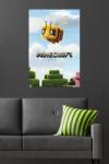 Trends International A Minecraft Movie - Bee One Sheet Wall Poster with Push Pins, 34L x 22.4W, Poster & Push Pin Bundle
