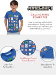 Minecraft Blue Short Sleeve T-Shirt for Kids
