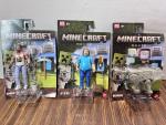 NEW Lot Of 3! Mattel "A Minecraft Movie" Steve, Garrett & Dennis Action Figures