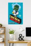 Minecraft - Chicken Jockey Wall Poster, 34L" x 22.4W", Poster & Mount Bundle