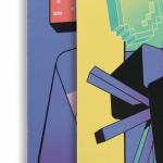 Open Road Brands Minecraft Blue and Yellow 2-Pack Adhesive Canvas Wall Art - Fun Minecraft Posters for Bedroom or Game Room