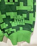 Minecraft Licensed Boys Long Sleeve Full Zip Pixeled Hoodie Green Size XL NEW