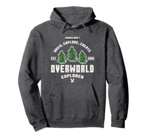 Minecraft Overworld Explorer Est. 2009 Vintage Logo Pullover Hoodie