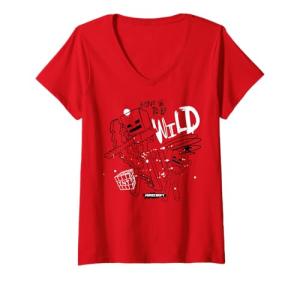 Women's Minecraft Born to Be Wild TNT Explosion Sketch Art V-Neck T-Shirt