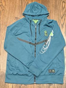 Minecraft Creeper Gaming Hoodie Mens XL Blue Full Zip Graphic Sweatshirt NWT