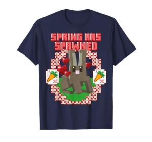 Minecraft Easter Spring Has Spawned Bunny Rabbit and Carrots T-Shirt