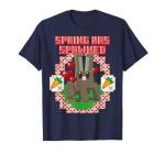Minecraft Easter Spring Has Spawned Bunny Rabbit and Carrots T-Shirt