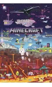 MINECRAFT WORLD BEYOND ART POSTER 22” x 34" RP15888 - Brand New Sealed