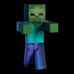 Minecraft Diamond Level Zombie Action Figure, 4 Accessories, 5.5-in