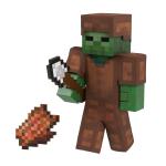 Minecraft Diamond Level Zombie Action Figure, 4 Accessories, 5.5-in