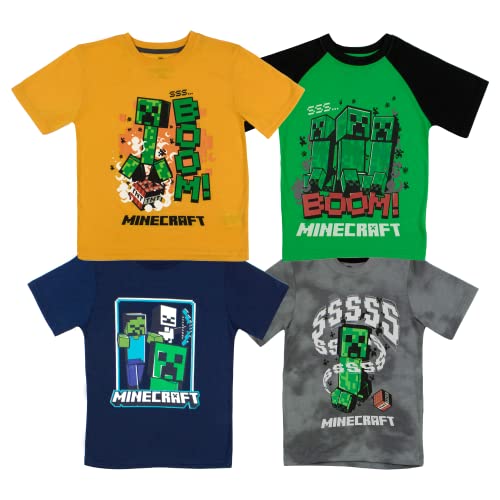 Minecraft Creeper Graphic T-Shirt 4 Pack Bundle