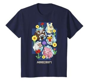 Minecraft Logo Animal Mobs and Flowers T-Shirt