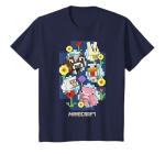 Minecraft Logo Animal Mobs and Flowers T-Shirt