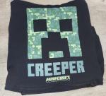 Minecraft Creeper Graphic Print Fleece Hoodie Black Hooded Sweatshirt Boy's L Lg