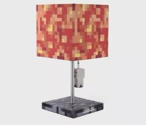 Minecraft Lava Block Lamp With Ghast Puller - 14" Table Light - Official Mojang