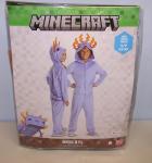 Minecraft Axolotl Child Costume Hooded Jumpsuit Size S/P 4-6 Halloween NEW NWT