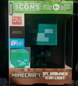 Paladone Minecraft Drowned Icon LED Battery Powered Night Light