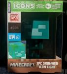 Paladone Minecraft Drowned Icon LED Battery Powered Night Light
