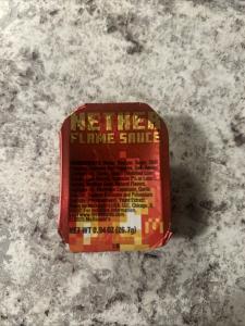 McDonald's Minecraft Nether Flame Sauce 2025 Happy Meal Edition