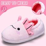 WateLves Kids Slippers Full Wrapped Toddler Slippers Boys Girls Comfortable Winter House Shoes(Cute Axolotl,36/37)