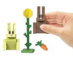 2024 Minecraft 15th Anniversary Action Figures: RABBITS (w/ Carrot & Sunflower)