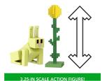 2024 Minecraft 15th Anniversary Action Figures: RABBITS (w/ Carrot & Sunflower)