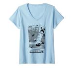 Women's Minecraft Japanese Katakana Logo Minimalist Streetwear V-Neck T-Shirt