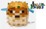 Minecraft Legends Basic Plush Character Soft Dolls with Bonus Collectible Sticker (Pufferfish)