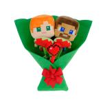 BRAND NEW STEVE & ALEX Minecraft Plush Bouquet 2026 - 13”
