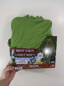 New Halloween Costume Minecraft CREEPER Size Boys 6/7