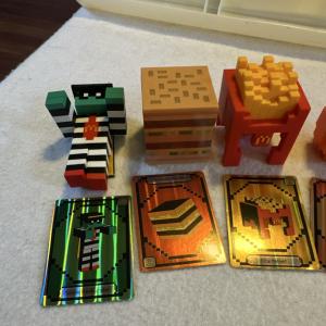 mcdonald’s Minecraft  pixel happy meal toys set ages 4-11 collectible 2023