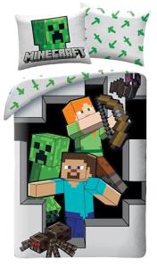 Minecraft Single Bedding Set - Reversible Duvet Cover 140 x 200 cm + Pillowcase - 100% Cotton - Oeko-TEX Certified